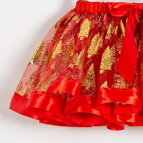 Vista 3 de Tutu Skirt Princess Ballet Dance Skirts Layered Tulle Sequin Star Girls Toddler Dress Bowknot Outdoor Pleated