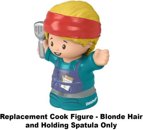 Vista 2 de Pieza de repuesto para Fisher-Price Little People Serve It Up Food Truck Playset - GTT73 ~ Figura de cocina de repuesto ~ Cabello rubio ~ Espátula