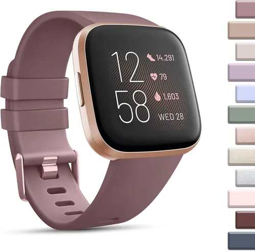 Vista 22 de Paquete de 8 correas deportivas compatibles con Fitbit Versa 2, correas de repuesto clásicas de silicona suave para reloj inteligente Fitbit Versa 2