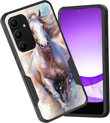 Vista 14 de Funda para Galaxy A15 5G, doble capa híbrida resistente a prueba de golpes, policarbonato duro, silicona suave, TPU, funda protectora para Samsung