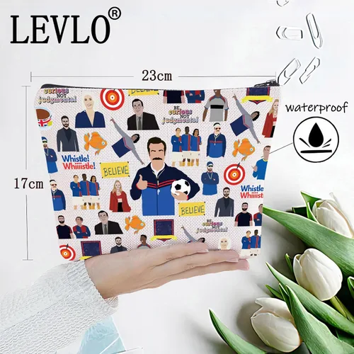 Vista 2 de LEVLO Bolsa de maquillaje para entrenador de fútbol, entrenador de fútbol, programas de televisión, regalos You Are Braver Stronger Smarter Than You