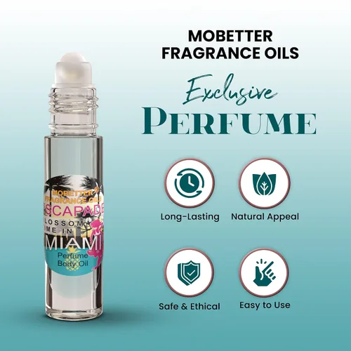 Vista 2 de MOBETTER FRAGRANCE OILS Escapade Blossom Time In Miami Mujeres Perfume Aceite Corporal