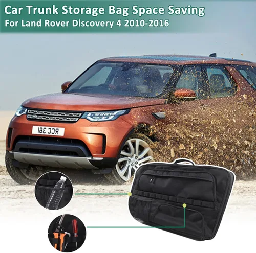 Vista 5 de Organizador de bolsa para maletero de automóvil compatible con Land Rover Discovery 4 2010-2016 Oxford Organizador de almacenamiento trasero, bolsa