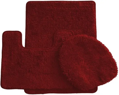 Vista 4 de Daniel's Bath & Beyond Alfombra de baño de lujo sólida de 3 piezas, color negro Verde salvia