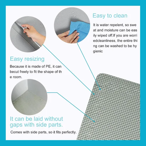 Vista 5 de BODYTECH Tapete de ejercicio de rompecabezas de espuma y azulejos entrelazados para gimnasio en casa. Acolchado de suelo para niños pequeños.