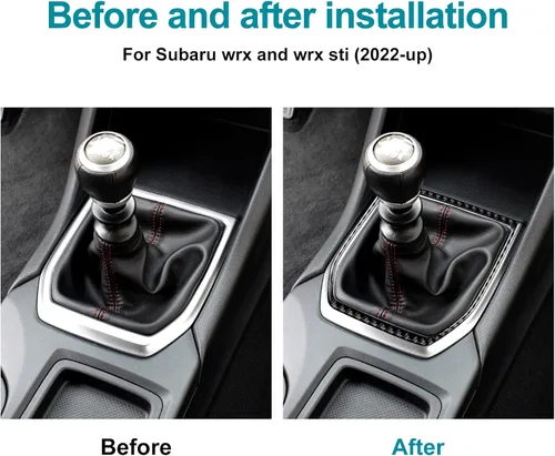Vista 3 de AIRSPEED Adhesivo de fibra de carbono para Subaru WRX/WRX STI 2022 2023, marco de marco, accesorios de consola central de automóvil, color negro