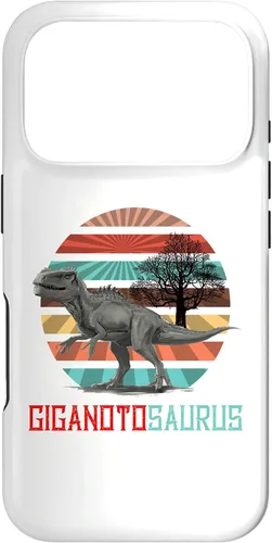Vista 29 de Funda para iPhone 11 Pro Max Giganotosaurus Retro T rex dinosaurio prehistórico para el Día del Padre