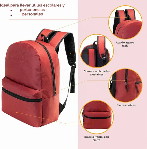 Vista 5 de Paquete de 24 mochilas clásicas a granel de 19 pulgadas para libros, 6 6 colores de asistencia