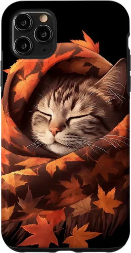 Vista 12 de Funda para iPhone 13 American Shorthair Cat Kitten Autumn Fall Leaves Case