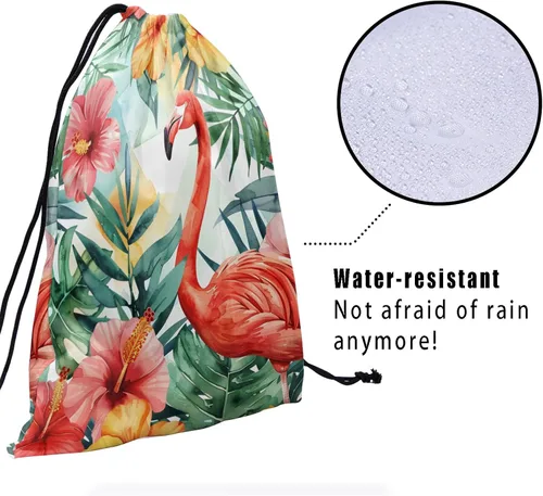 Vista 46 de Bolsa de agarre de gimnasia de piel de animal, bolsa de gimnasia con cordón ajustable, bolsa de cuerda para fauna silvestre, Mariposas Galaxy