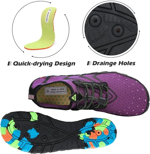 Vista 6 de Mishansha - Zapatos de agua para hombres y mujeres, secado rápido, para natación, buceo, surf, deportes acuáticos, piscina, playa, senderismo, yoga.