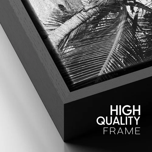 Vista 5 de SIGNFORD Lienzo impreso para pared, diseño vintage de playa y palmera, plantas florales, fotografía, arte moderno, rústico, dramático, blanco