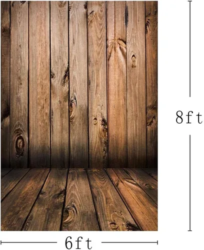Vista 3 de Fondo de madera vintage de 6 x 8 pies para estudio fotográfico, accesorios de fondo de madera para retrato de recién nacidos, para fotografía