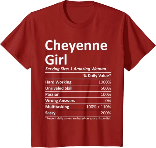 Vista 23 de CHEYENNE GIRL WY WYOMING - Camiseta divertida de regalo de City Home Roots USA, Negro, S