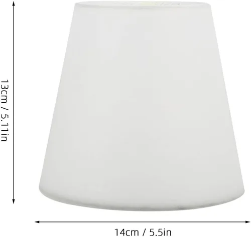 Vista 2 de CALLARON Lámpara pequeña de tela con clip para lámpara de mesa de pared (beige) Pantalla de tela para luz de mesa