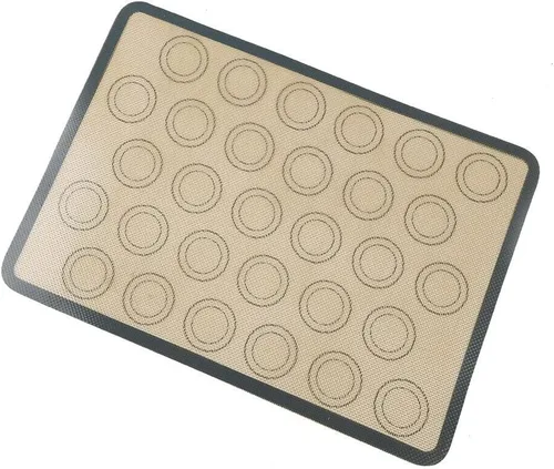 Vista 3 de Tapete de silicona reutilizable para hornear galletas, antiadherente, resistente al calor, forro de silicona para moldes para hornear y enrollar