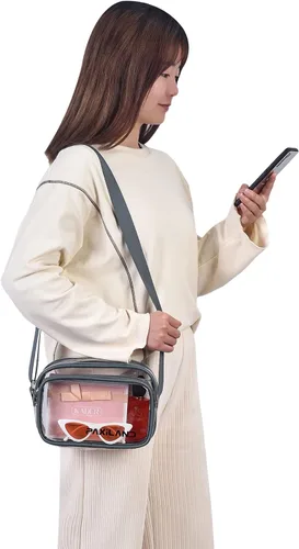 Vista 6 de Clear Bag Stadium Approved, Clear Purse for Stadium Concert Sport Event Work Travel Festival