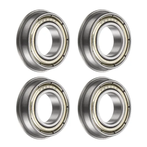 Vista 10 de uxcell MF52ZZ ensanchó el rodamiento de bolas, 4pcs 6.6x16.4x8.2 ft m acero cromado doble blindado ABEC1 cojinetes de brida Double Shielded, ABEC1