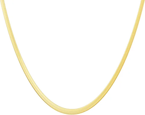 Vista 17 de DEARMAY - Collares de oro bañado de 14 quilates para mujer, delicado collar de gargantilla de espiga de oro, collar de serpiente en capas finas