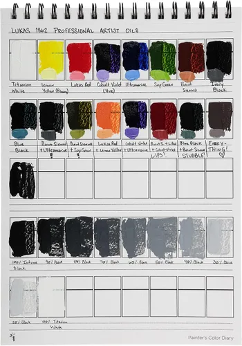 Vista 7 de HG Art Concepts Diario de colores de los pintores, 9 x 12 pulgadas, encuadernado en espiral, sin ácidos, con 10 páginas para pintura acrílica o al