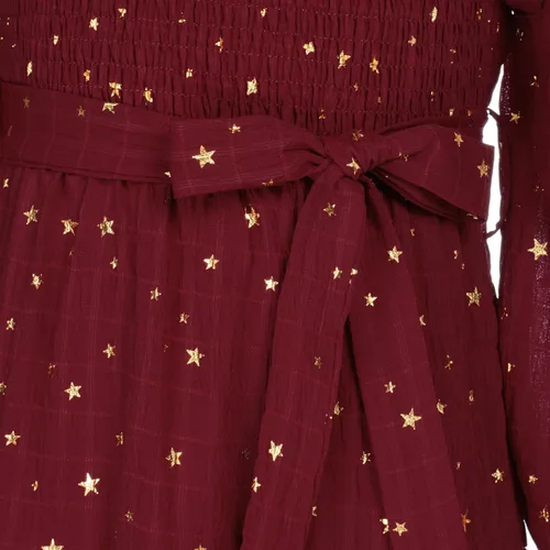 Vista 8 de GRACE KARIN Vestido de otoño para niñas, de manga larga, con volantes, escalonado, brillante, vestido de fiesta de invierno para niñas, talla 5-12