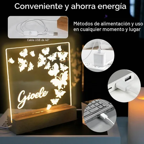 Vista 3 de LACGO - Base de exhibición de madera LED con hojas acrílicas, base de luz LED rectangular de 6 pulgadas, soporte de exhibición de pedestal, luces