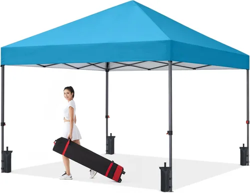 Vista 11 de COOSHADE - Tienda de campaña duradera y fácil de desplegar con bolsa enrollable, 8 x 8 pulgadas, gris