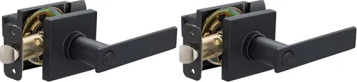 Vista 13 de Amazon Basics - Palanca de puerta contemporánea, modelo Stamford, entrada, color negro mate, paquete de 1