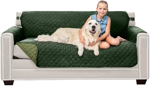 Vista 68 de Sofa Shield Funda de sofá con correa, reversible, resistente a las manchas y al desgarro, funda acolchada de microfibra, lavables, asiento de 62