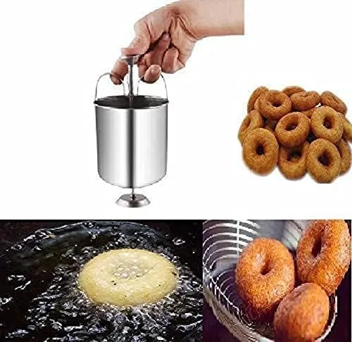 Vista 2 de Dispensador de donas de acero inoxidable del sur de la India/herramienta de acero inoxidable para hacer pastelería para hornear mercancías paquete