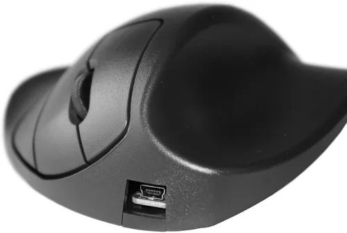 Vista 2 de Hippus L2UB-LC - Ratón inalámbrico con forma de zapato de mano (mano derecha, grande, negro)