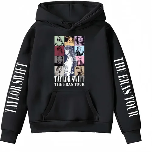 Vista 3 de Zelbuck Sudadera Taylor gruesa 1989 casual con capucha para niños, sudadera con capucha para concierto, regalo para niños de 4 a 15 años