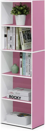 Vista 66 de Furinno PASIR - Estantería de libros de 2 niveles, estantería moderna de 9 x 12 x 21, estanterías abiertas para sala de estar, dormitorio, oficina