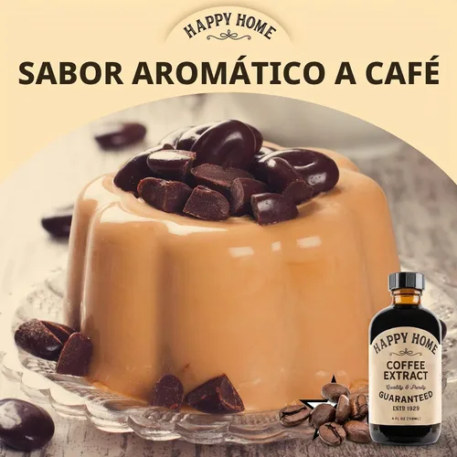 Vista 6 de Happy Home Sabor de café natural de primera calidad, certificado Kosher, 4 onzas.