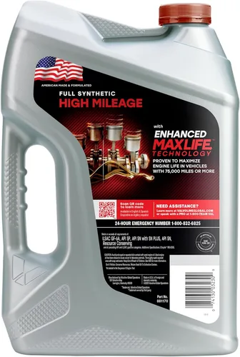 Vista 3 de Valvoline - Aceite de motor sintético completo de alto millaje con MaxLife Technology SAE 10W-30, 5 cuartos de galón, caja de 3