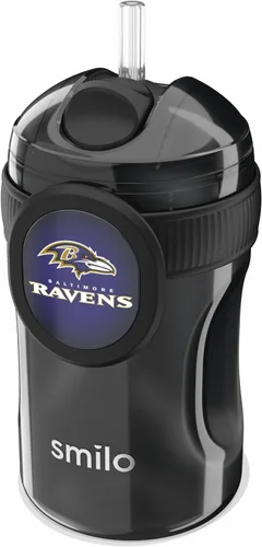 Vista 19 de Smilo Vaso con popote de Arizona Cardinals con licencia oficial de la NFL, para bebés y niños pequeños, con popote de silicona ponderado y capacidad