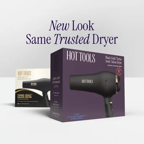 Vista 7 de Hot Tools Pro Artist Black Gold 2100 Turbo Ceramic + Ionic Secador de pelo Secado rápido, ligero Lightweight Ionic Hair Dryer for Fast Drying, 6