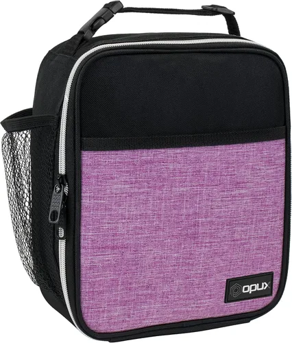 Vista 12 de OPUX lonchera aislada de alta calidad Bolsa de almuerzo escolar suave hermética para niños y niñas Durable y reutilizable como lonchera de Negro