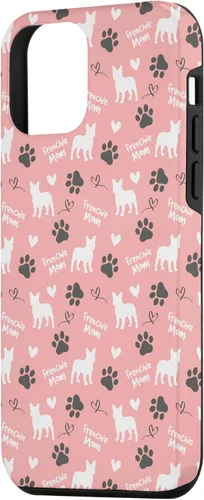 Vista 2 de Funda de regalo para iPhone 12 mini Frenchie mamá Bulldog francés rosa para mujer