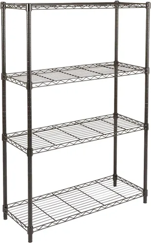Vista 21 de Amazon Basics Estante organizador ajustable de alambre de acero resistente con 3 estantes para cocina, garaje, 23.2 pulgadas de largo x 13.4
