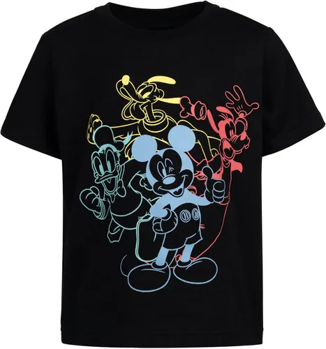 Vista 4 de Disney Mickey Mouse Pixar Toy Story Winnie The Pooh Pixar Cars Lion Guard - Paquete de 2 camisetas para niños pequeños GrisBlanco
