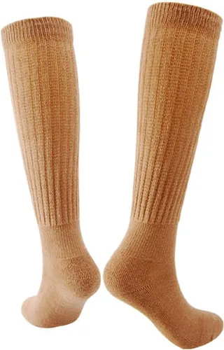 Vista 3 de UTTPLL Calcetines largos de algodón para mujer, calcetines largos de algodón para dormir, hasta la rodilla, para gimnasio, calcetines para botas