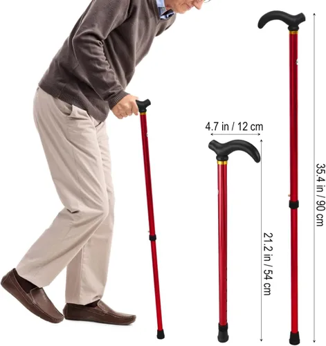 Vista 2 de Bastón para caminar de aleación de aluminio para hombres bastón ajustable para hombres