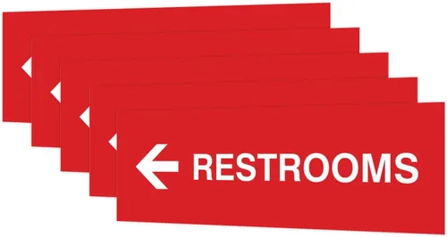 Vista 69 de Signs ByLITA Basic Restrooms - Letrero direccional para pared o puerta (negro), pequeño (paquete de 1)