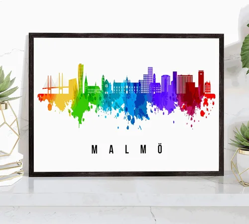 Vista 16 de Póster de Kazan Skyline Rusia, pintura de paisaje urbano de Kazan, póster de Rusia, paisaje urbano de Kazán y estampado de monumentos, arte de pared