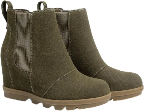 Vista 7 de Athlefit - Botas de cuña para mujer, botines cómodos al tobillo marrón (02Brown)
