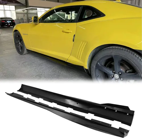 Vista 9 de FREEMOTOR802 Faldones laterales para Chevrolet Camaro 2010-2015 LS LT SS, extensión de panel lateral de estilo IKON V2, kit de carrocería