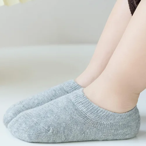 Vista 6 de Mini Angel Calcetines antideslizantes de corte bajo para bebé 6-8 pares de calcetines de tobillo con agarre de algodón atlético