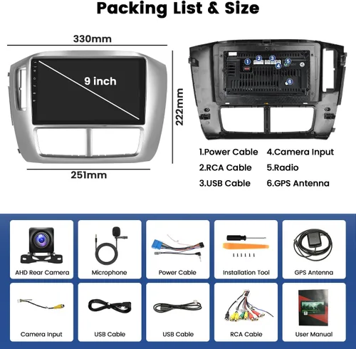 Vista 6 de Estéreo del coche 4Core+64G Android 15 para 2006 2007 2008 Honda Pilot Inalámbrico Caplay Android Auto, 9 '' Pantalla Táctil Radio 26UI GPS WiFi