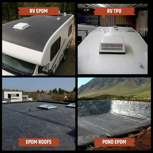 Vista 4 de Liquid Rubber Imprimación EPDM y TPO: capa base de alto rendimiento para protección de techo de RV, cámper y remolque, 1 cuarto de galón
